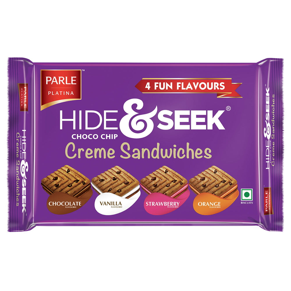Parle Hide & Seek Choco Chip Creme Sandwiches - 4 Flavours