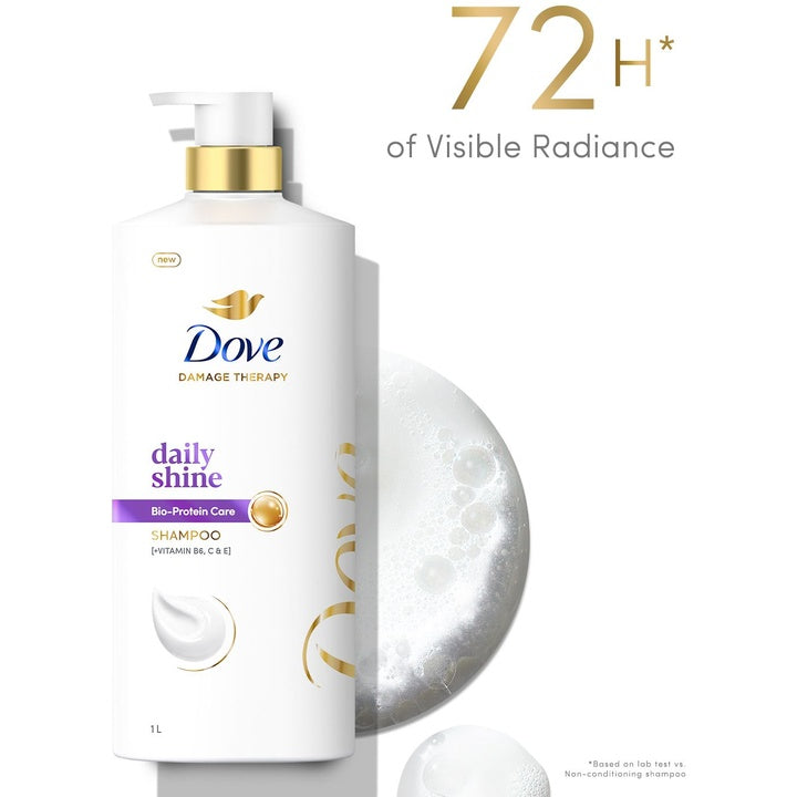 Dove Unisex Daily Shine Shampoo For Dull Hair 1L