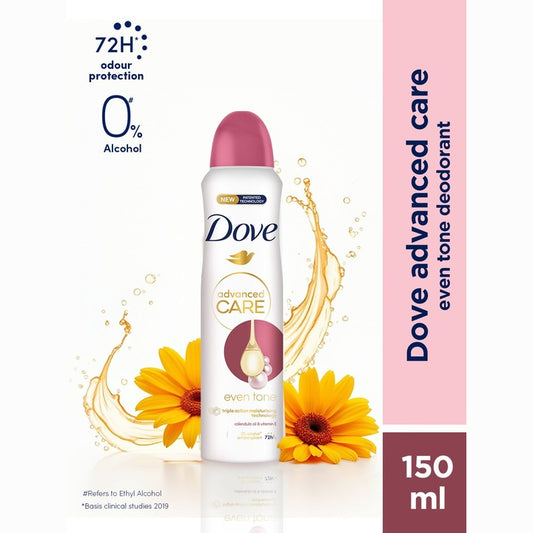 Dove Advanced Care Even Tone Deodorant Spray with Calendula & Vitamin B3 - 150 ml