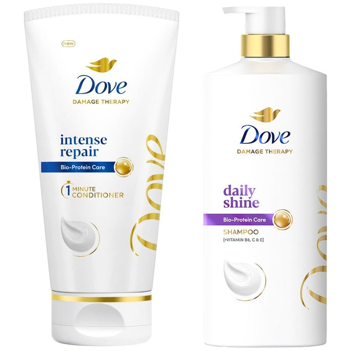 Dove Set Of Daily Shine Shampoo & Intense Repair Conditioner