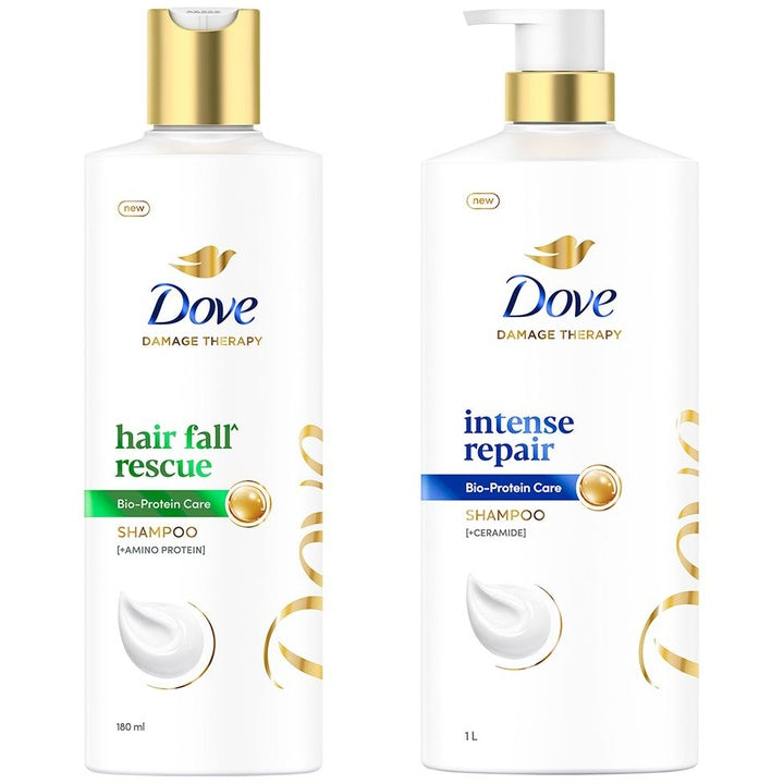 Dove Unisex Hair Fall Rescue Shampoo & Intense Repair Shampoo