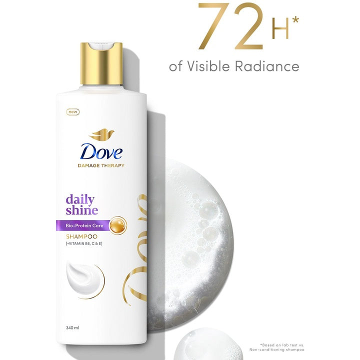 Dove Hair Therapy Daily Shine Shampoo for Dull Hair - 340ml