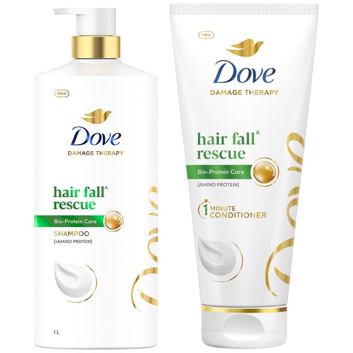 Dove Set of Hair Fall Rescue Shampoo 1L & Conditioner 335ml