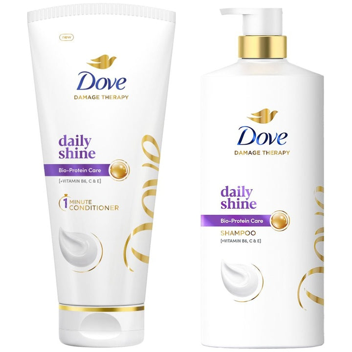 Dove Daily Shine Nourishing Shampoo 1L & Hair Conditioner 175ml Combo