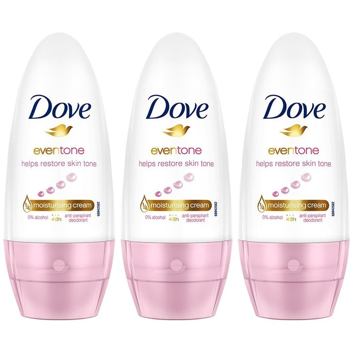 Dove Women Set of 3 Eventone Antiperspirant Deodorant Underarm Roll On - 50 ml each