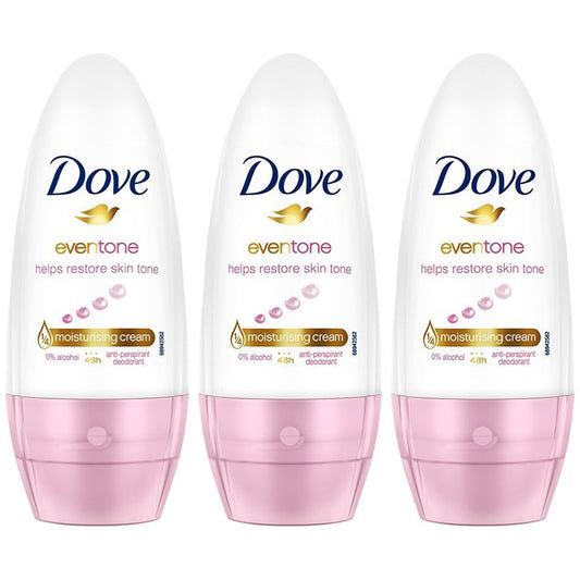Dove Women Set of 3 Eventone Antiperspirant Deodorant Underarm Roll On - 50 ml each
