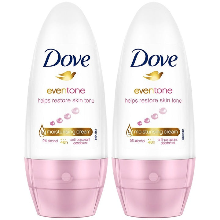 Dove Women Set of 2 Eventone Antiperspirant Deodorant Underarm Roll On - 50 ml each