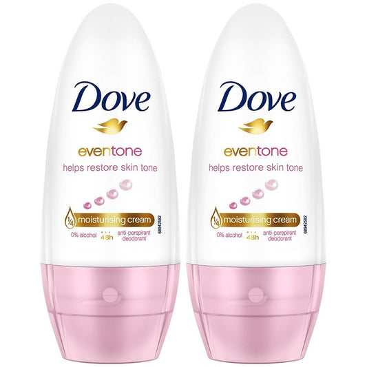 Dove Women Set of 2 Eventone Antiperspirant Deodorant Underarm Roll On - 50 ml each