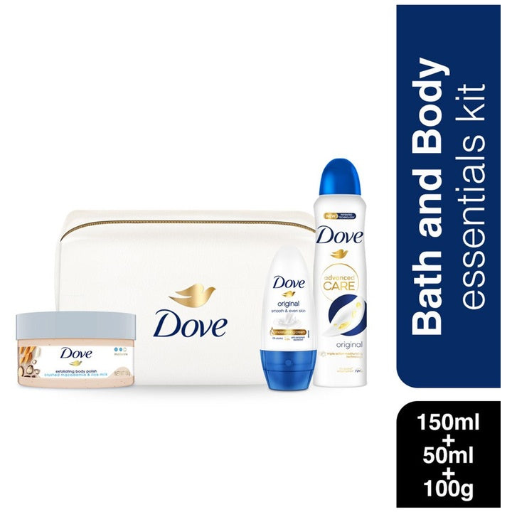 Dove Women Essential Gift Set with Travel Pouch