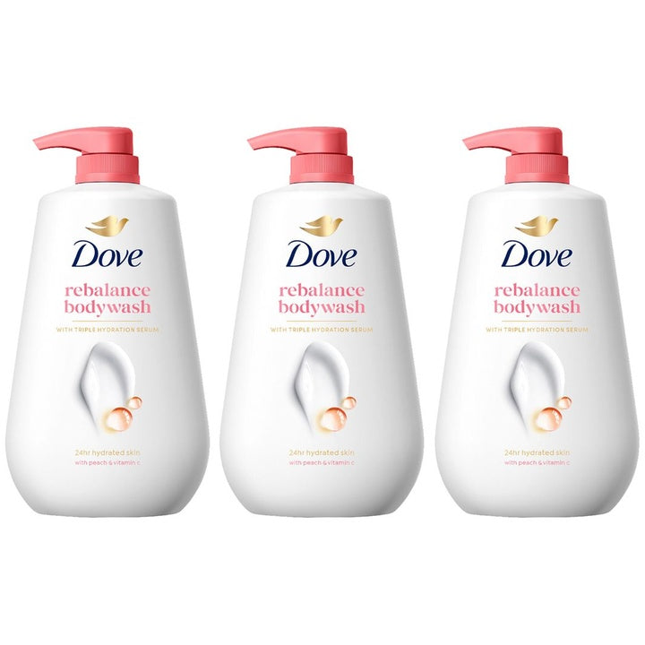 Dove Set of 3 Revitalizing Body Wash with Triple Hydration Serum - 825 ml each