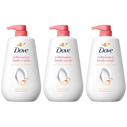 Dove Set of 3 Revitalizing Body Wash with Triple Hydration Serum - 825 ml each