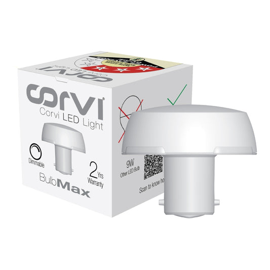 Corvi LED Bulb 9W Output From 6W Compact Dimmable - Milky White - 6 W