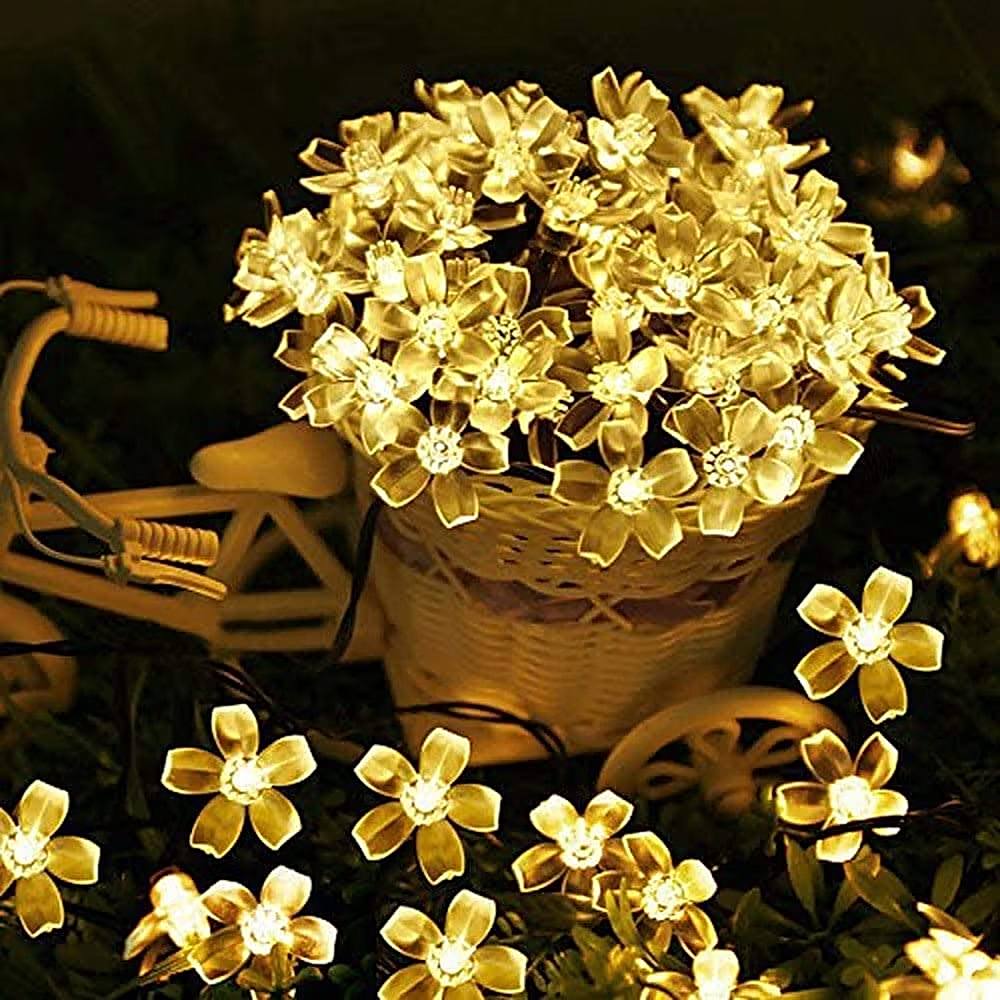 DesiDiya 16 Flower LED String Lights (Warm White) - 1 Unit