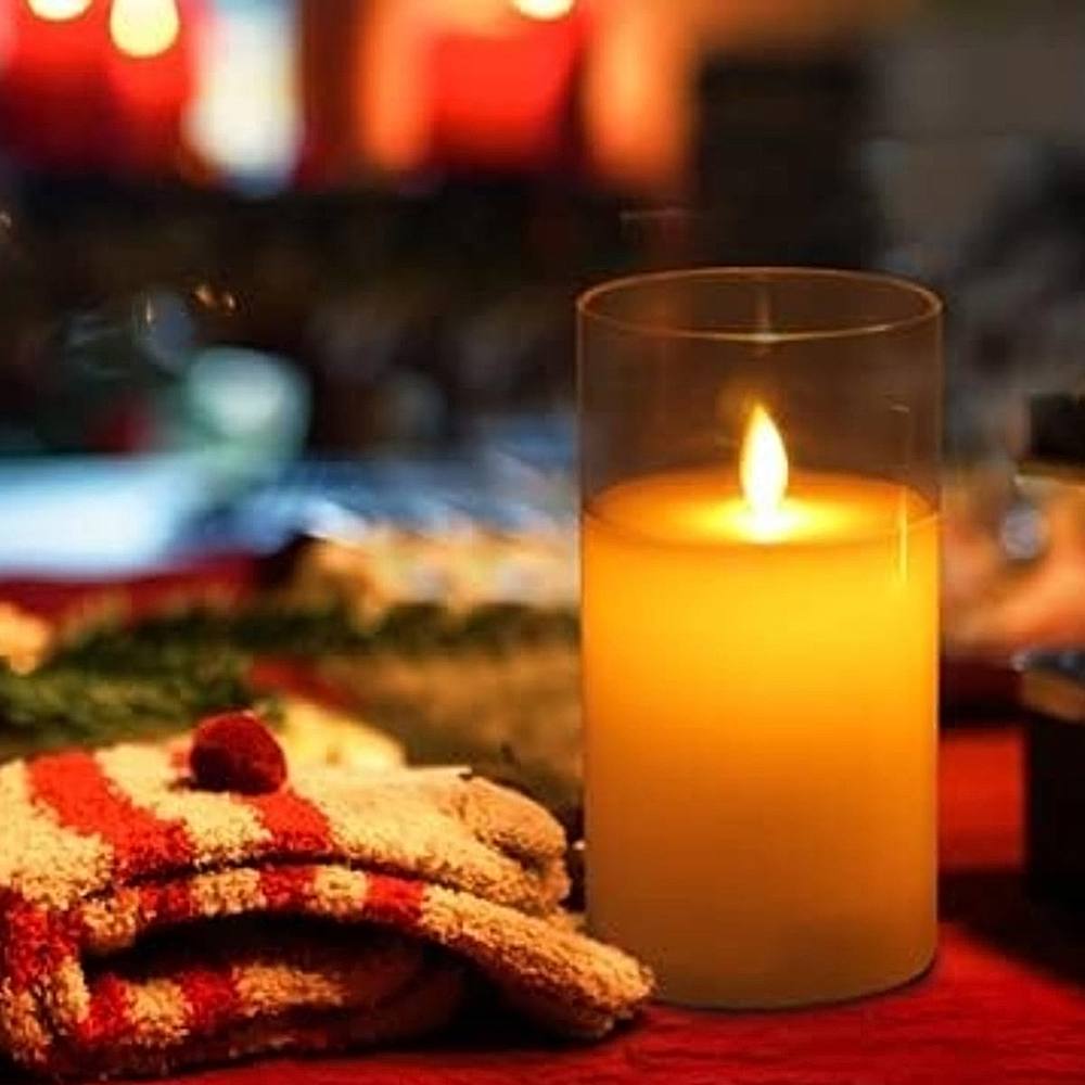 DesiDiya Flameless Candle (Golden) - 1 Unit