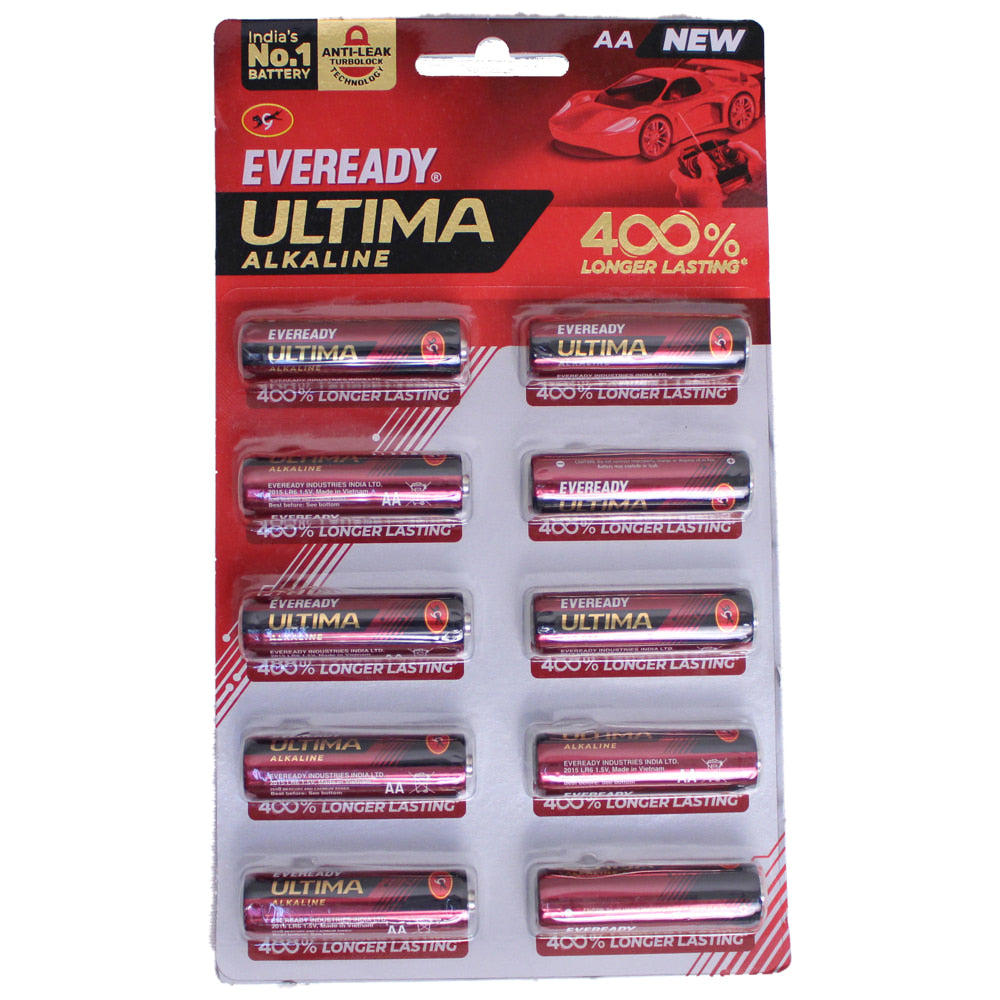 Eveready Ultima Alkaline AA Battery - 10 Pieces - 1 U