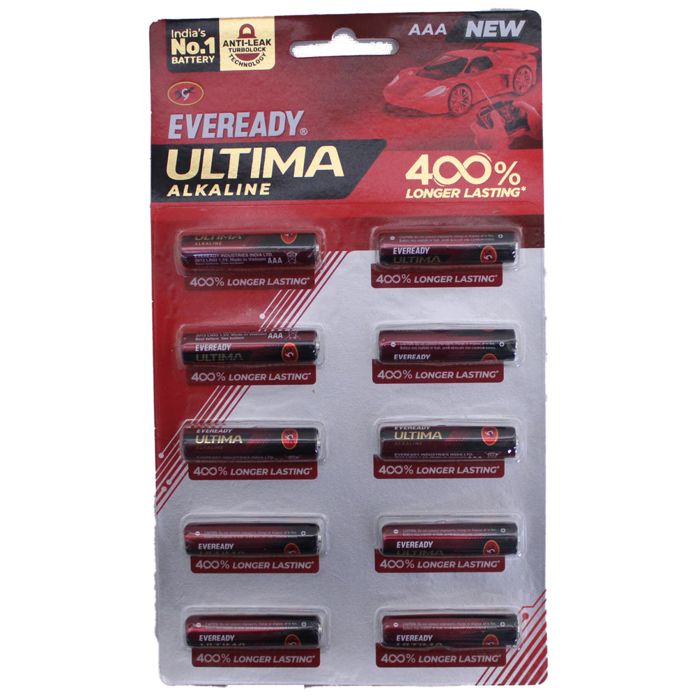 Eveready Ultima Alkaline AAA Battery - 10 Pieces - 10 U