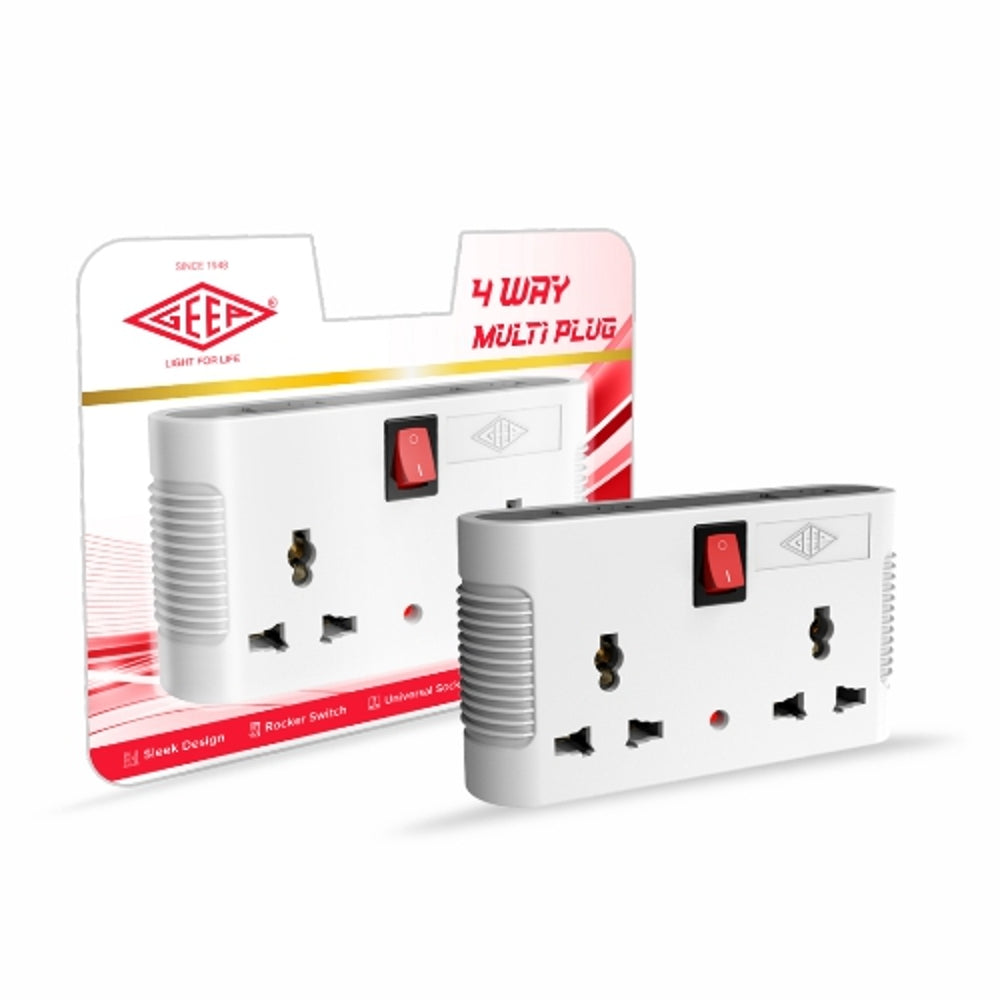 Geep 4 Way Multi Plug Adapter - 1 U
