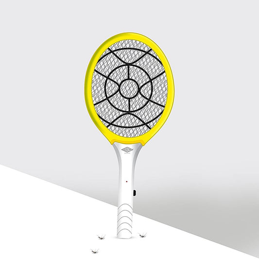 Geep Fighter Mosquito Racket (Yellow & White) - 1 U