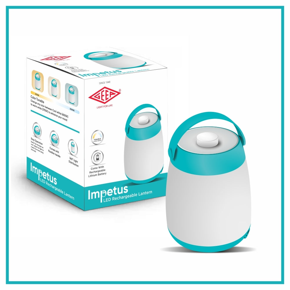 Geep Impetus Chargeable Lantern White & Blue - 1 U