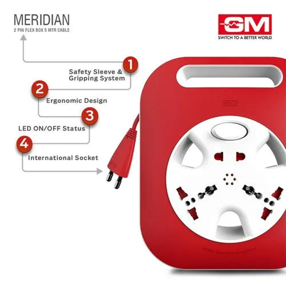 GM Meridian 2 Pin 5 Meter Flex Box - Red - 1 U