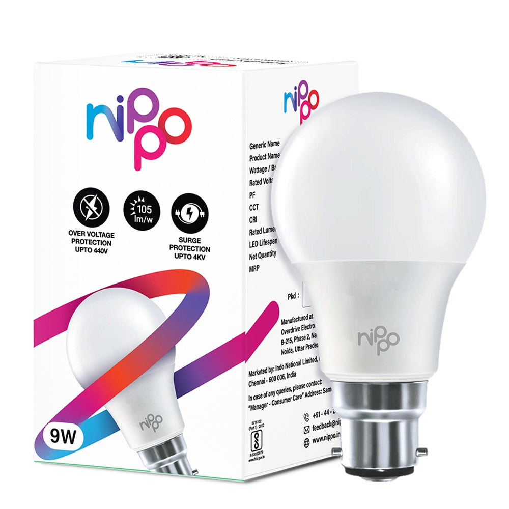 Nippo B22 LED Bulb - 9 W