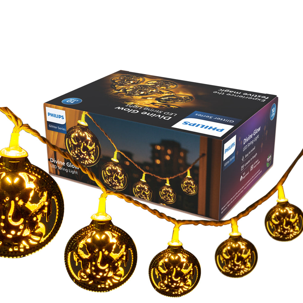 Philips Divineglow Ganeshji 10LED String Light (Warm White) - 4 Meter - 1 U