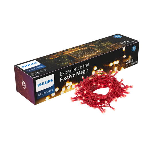 Philips Glitz 48LED String Light (Red) - 10 Meter - 1 U