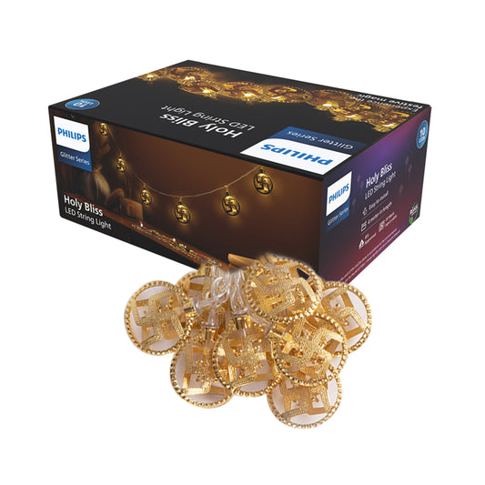Philips Hollybliss Swastik 10LED String Light (Warm White) - 4 Meter - 1 U