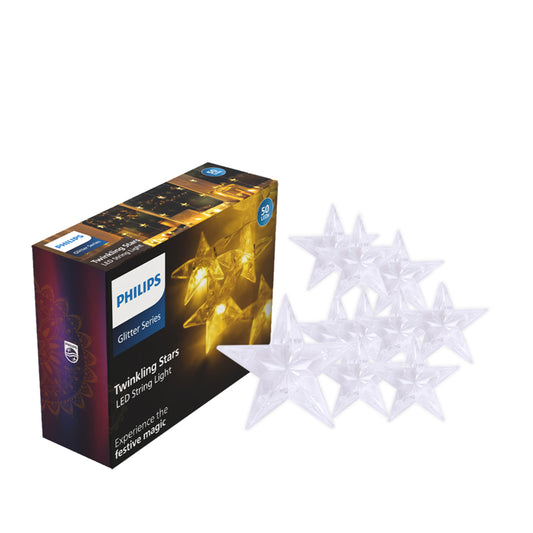 Philips Twinklingstars 50LED Curtain String Light (Warm White) - 4 Meter - 1 U