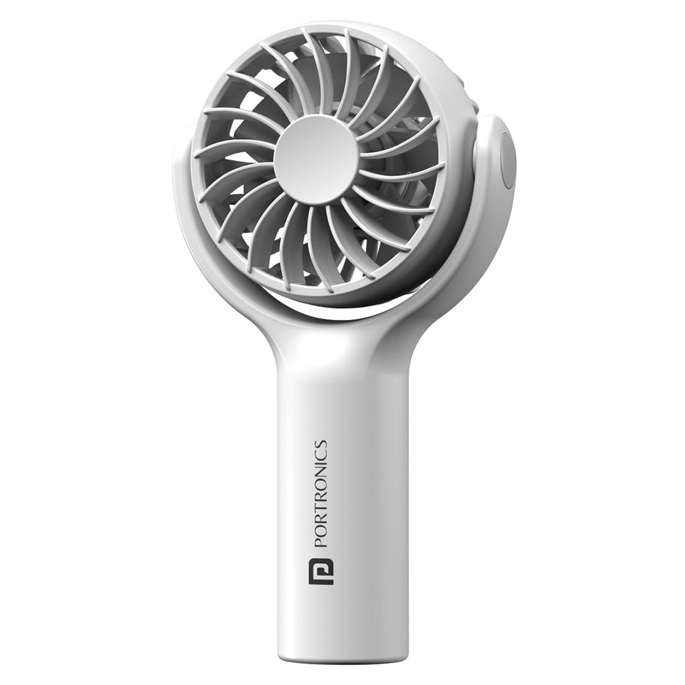 Portronics Portable Pocket Fan Rechargeable (White) - POR-1926 - 1 U