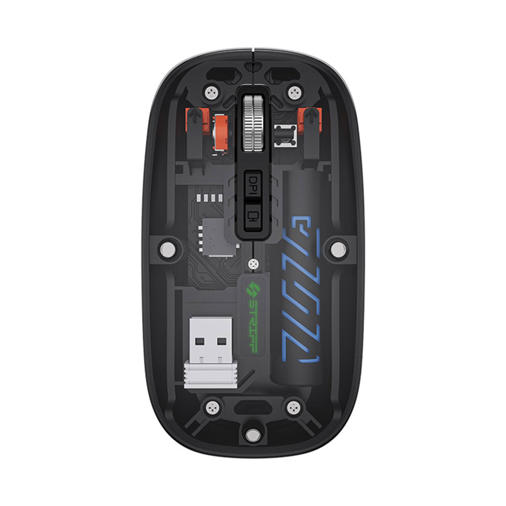 Striff NEO Wireless Transparent Mouse (Black) - 1 Unit
