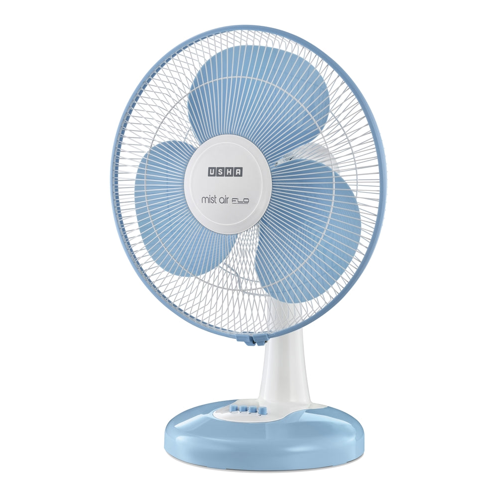 Usha Mist Air Flo Table Fan - 400 mm - Light Blue