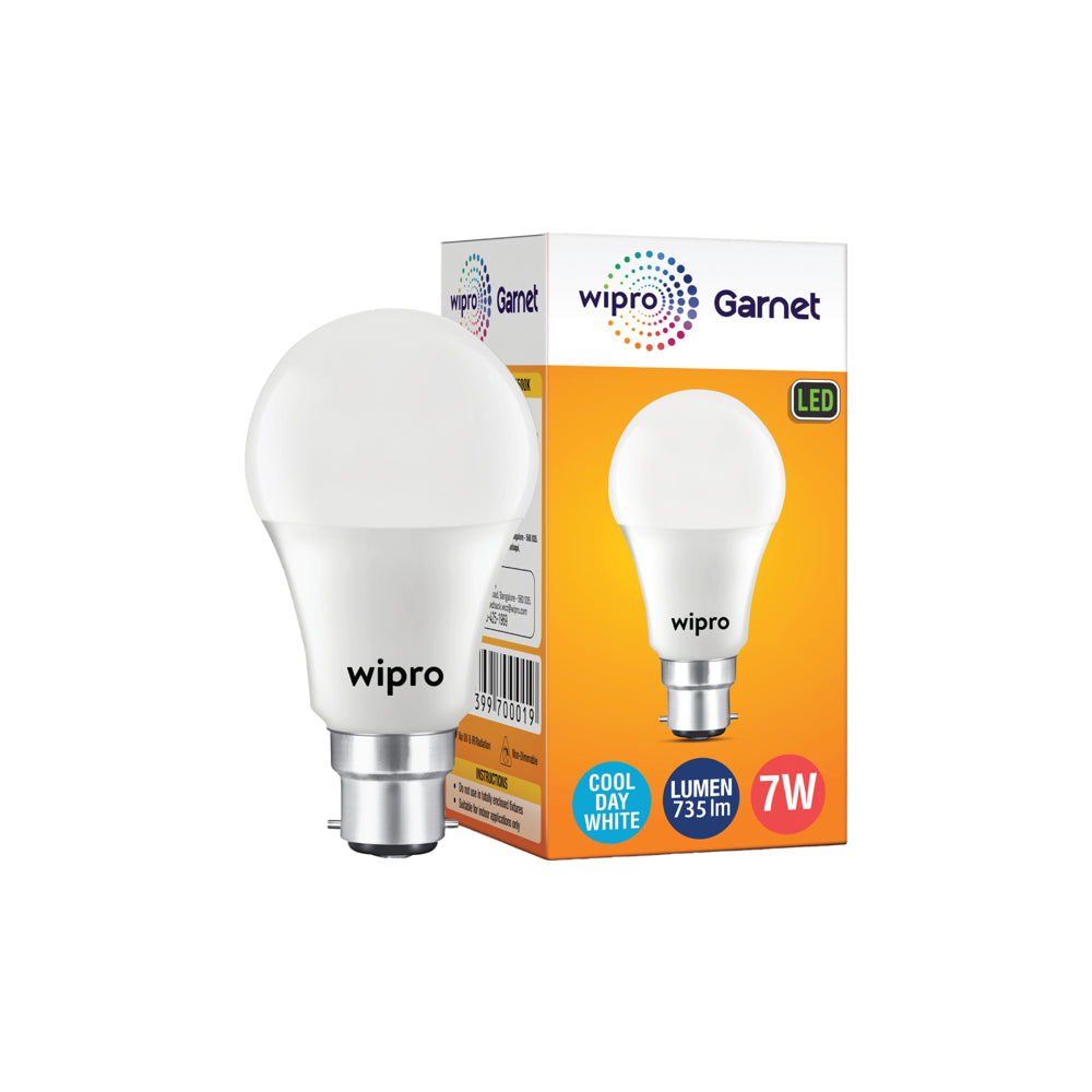 Wipro Garnet White LED Bulb B22 6500K (7 W)