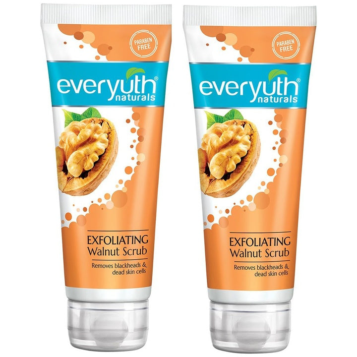 everyuth Naturals Set Of 2 Exfoliating Walnut Scrub To Remove Blackheads - 100g Each