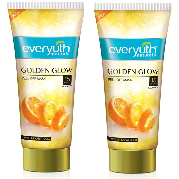 everyuth Naturals Set Of 2 Advanced Golden Glow Peel-off Mask With 24K Gold - 100g Each