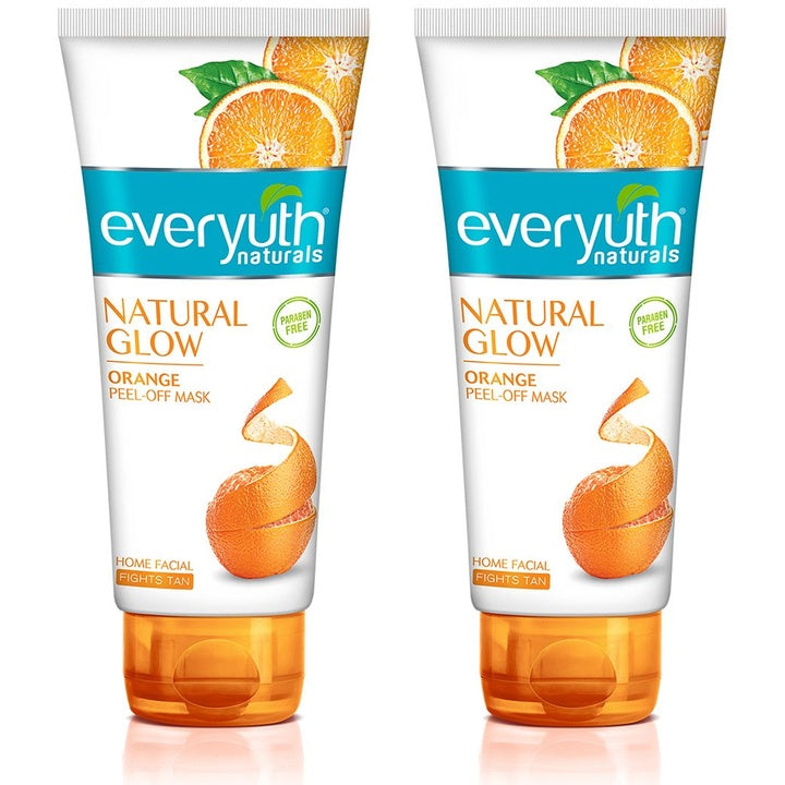 everyuth Naturals Set of 2 Natural Glow Orange Peel-off Masks To Fight Tan - 100g each