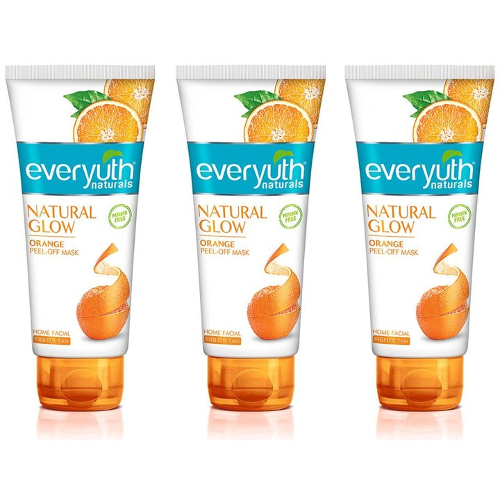 everyuth Set of 3 Naturals Natural Glow Orange Peel-off Mask To Fight Tan - 100g each
