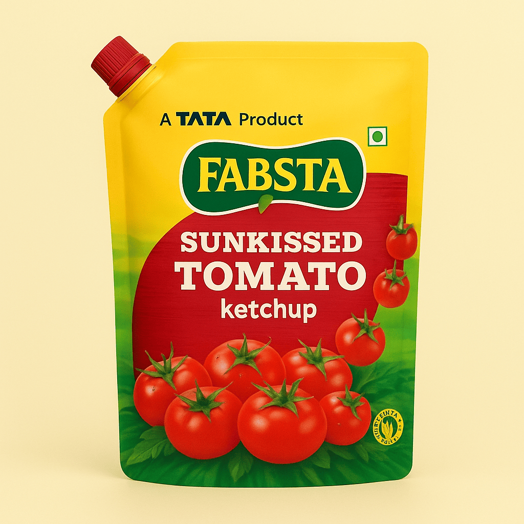 TATA Fabsta Tomato Ketchup Pouch - 900 Gm