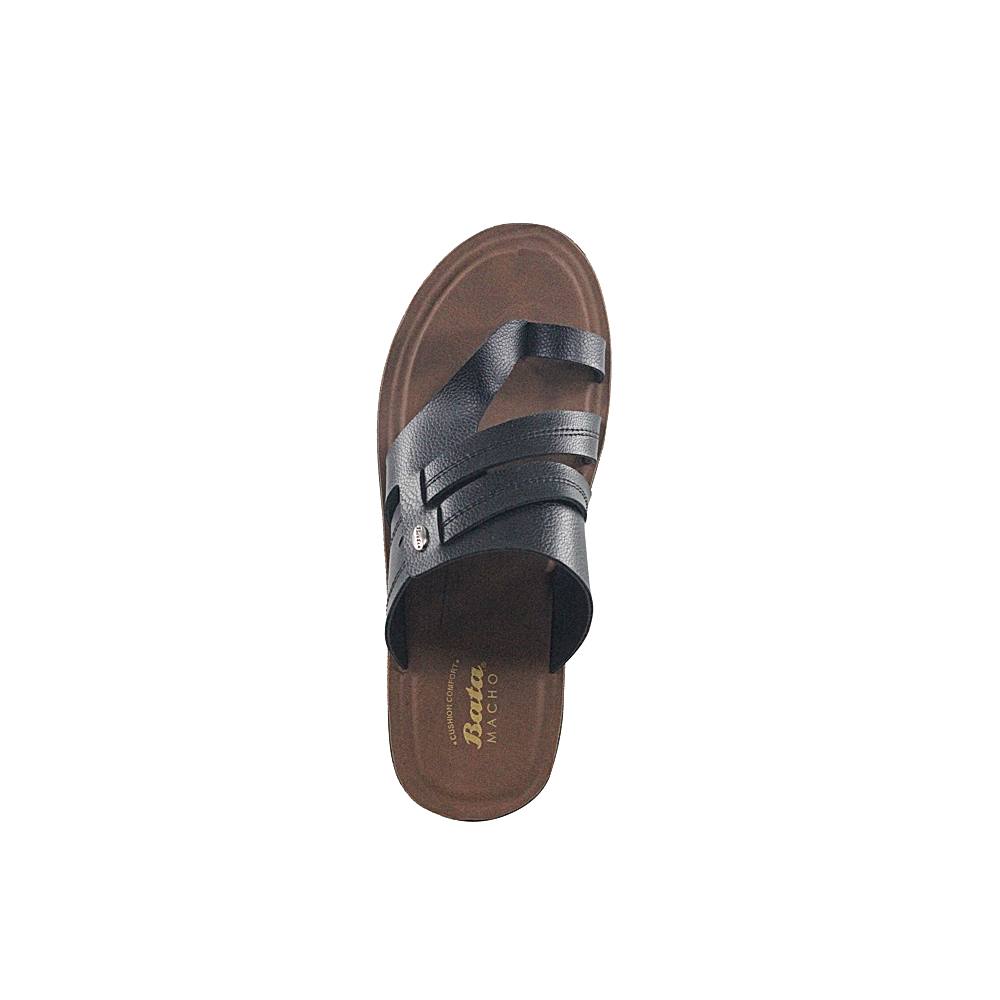 Bata Turin TR-Macho Men's Slippers (Black) Size 7 - Size 9