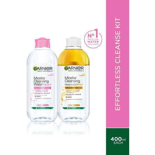 Garnier Oil Infused Micellar Cleansing Water- 400ml & Micellar Cleansing Water- Pink 400ml