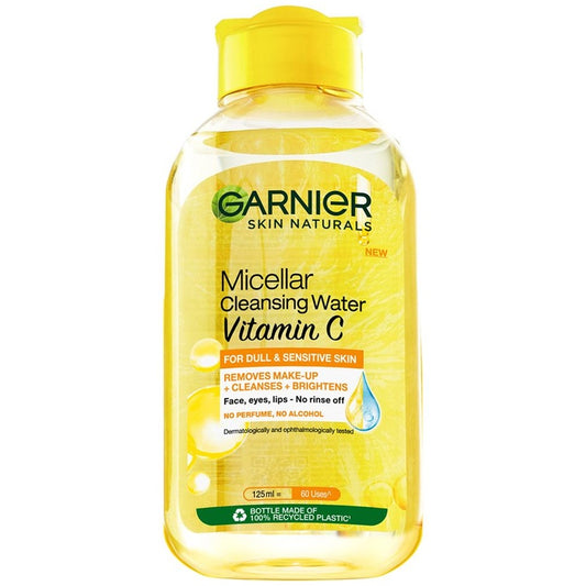Garnier Vitamin C Micellar Water-Anti Pollution Cleanser For Dull Skin-125ml