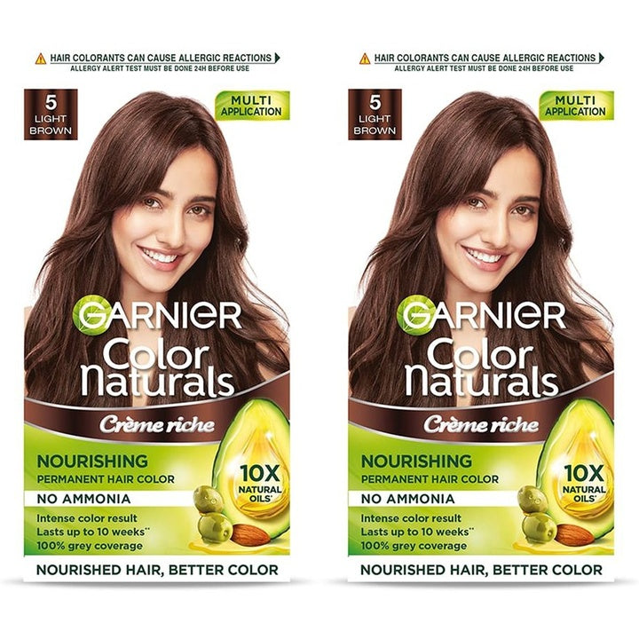Garnier Set of 2 Color Naturals Creme Hair Color - Light Brown 5