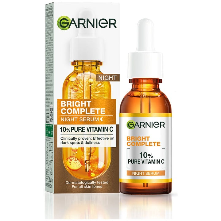 Garnier Bright Complete Vitamin C Night Serum With 10% Vitamin C for Bright Skin - 30 ml