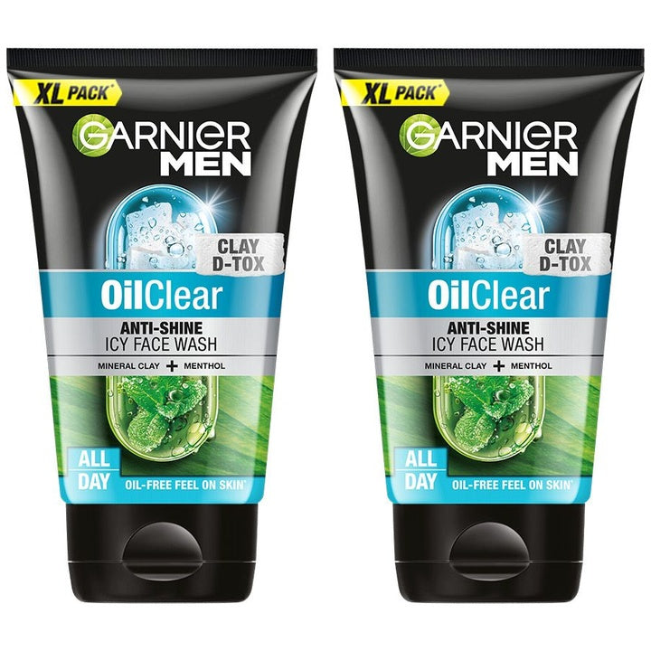 Garnier Set Of 2 Men Oil Clear Deep Cleansing Face Wash - 150g each