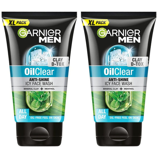 Garnier Set Of 2 Men Oil Clear Deep Cleansing Face Wash - 150g each
