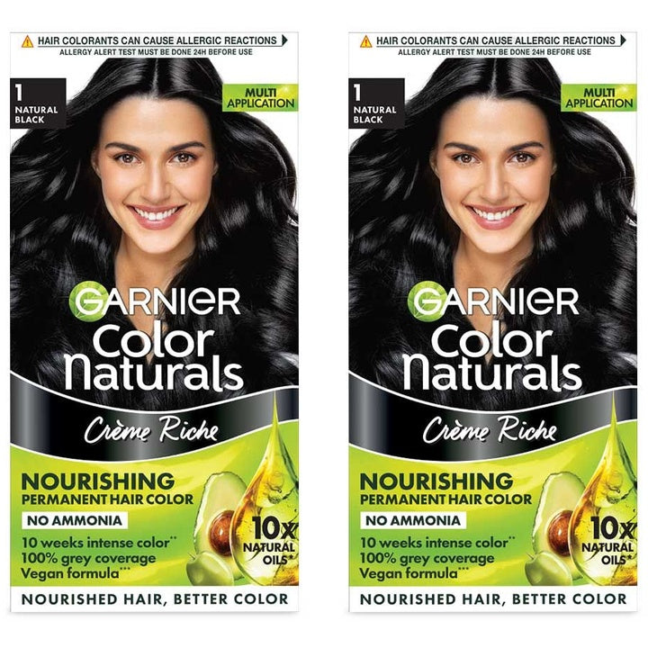 Garnier Set of 2 Color Naturals Nourishing Permanent Hair Color - Natural Black 1