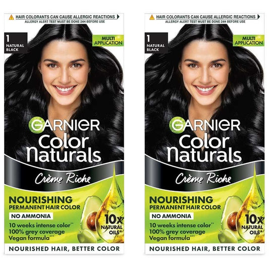 Garnier Set of 2 Color Naturals Nourishing Permanent Hair Color - Natural Black 1