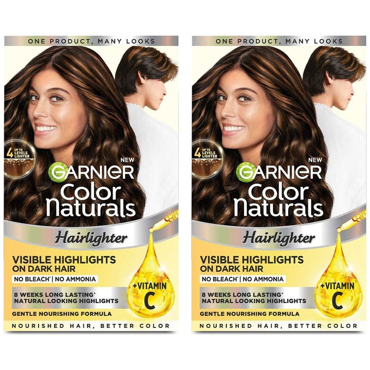 Garnier Set of 2 Color Naturals Ammonia & Bleach Free Hairlighter on Dark Hair
