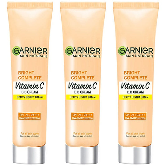 Garnier Set Of 3 Skin Naturals Bright Complete SPF24 Vitamin C BB Cream - 30g Each