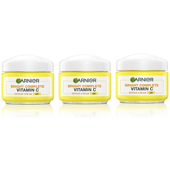 Garnier Set of 3 Bright Complete Vitamin C UV Cream for Sun Protection - 45 g each